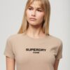 T-shirt corta aderente con logo Sport Luxe