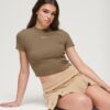 T-shirt corta ricamata in Organic Cotton