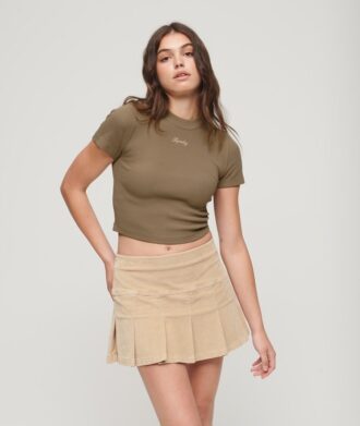 T-shirt corta ricamata in Organic Cotton
