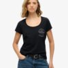 T-shirt da motociclista Lo-Fi con scollo rotondo