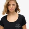 T-shirt da motociclista Lo-Fi con scollo rotondo