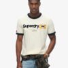 T-shirt grafica da lavoro con logo Ringer