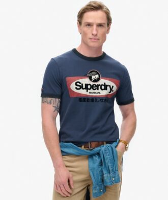 T-shirt grafica da lavoro con logo Ringer