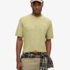 T-shirt in misto cotone fiammato sovratinto