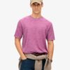 T-shirt in misto cotone fiammato sovratinto T-shirt in misto cotone fiammato sovratinto