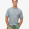 T-shirt in misto cotone fiammato sovratinto