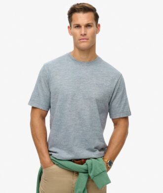 T-shirt in misto cotone fiammato sovratinto