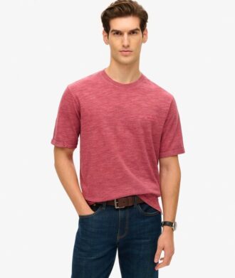 T-shirt in misto cotone fiammato sovratinto
