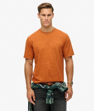 T-shirt in misto cotone fiammato sovratinto