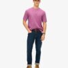 T-shirt in misto cotone fiammato sovratinto T-shirt in misto cotone fiammato sovratinto