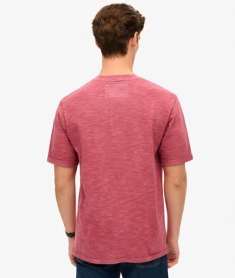T-shirt in misto cotone fiammato sovratinto