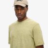 T-shirt in misto cotone fiammato sovratinto