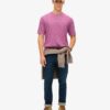 T-shirt in misto cotone fiammato sovratinto T-shirt in misto cotone fiammato sovratinto