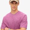 T-shirt in misto cotone fiammato sovratinto T-shirt in misto cotone fiammato sovratinto