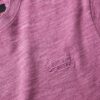 T-shirt in misto cotone fiammato sovratinto T-shirt in misto cotone fiammato sovratinto