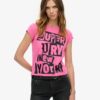 T-shirt punk con maniche ad aletta e decorazioni