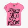 T-shirt punk con maniche ad aletta e decorazioni