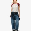 T-shirt raglan con logo Essential in Organic Cotton