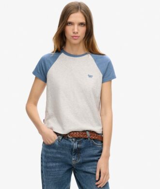T-shirt retrò con logo Essential