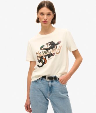 T-shirt Tattoo Script dal taglio morbido