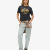 T-shirt Vintage con logo metallico e vestibilità comoda