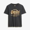 T-shirt Vintage con logo metallico e vestibilità comoda