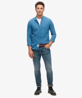 The Merchant Store – Camicia Henley Indigo
