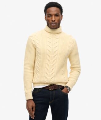 The Merchant Store – Maglione a collo alto con trecce