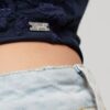Top a corsetto con ricami floreali