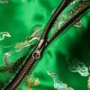 Top a corsetto con ricami floreali in raso