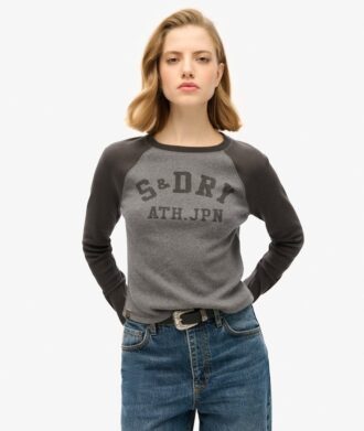 Top a maniche lunghe slim fit a costine Athletic Essentials