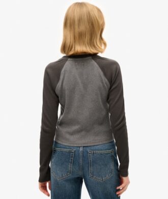 Top a maniche lunghe slim fit a costine Athletic Essentials