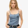 Top a spalline con bottoni Athletic Essentials