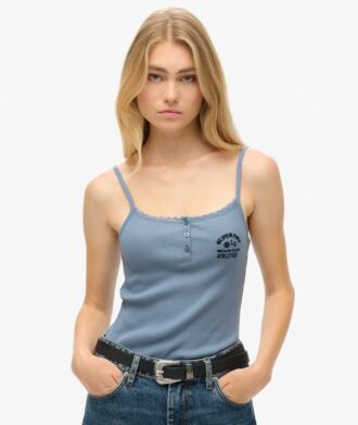 Top a spalline con bottoni Athletic Essentials