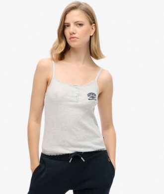 Top a spalline con bottoni Athletic Essentials