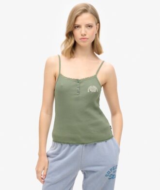 Top a spalline con bottoni Athletic Essentials