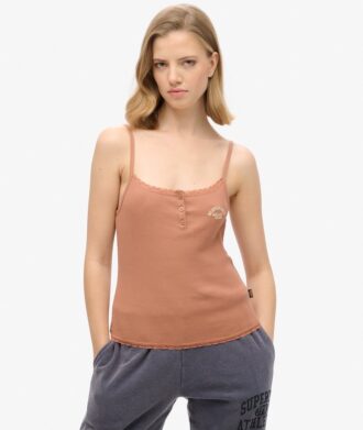 Top a spalline con bottoni Athletic Essentials