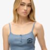 Top a spalline con bottoni Athletic Essentials