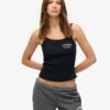Top a spalline con bottoni ricamati Athletic Essentials