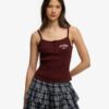 Top a spalline con bottoni ricamati Athletic Essentials