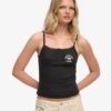 Top a spalline con bottoni ricamati Athletic Essentials