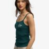 Top a spalline con bottoni ricamati Athletic Essentials