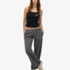 Top a spalline con bottoni ricamati Athletic Essentials