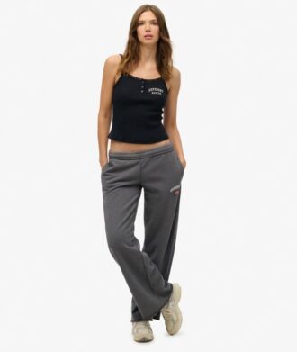 Top a spalline con bottoni ricamati Athletic Essentials