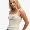 Top a spalline con bottoni ricamati Athletic Essentials