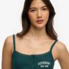 Top a spalline con bottoni ricamati Athletic Essentials