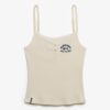 Top a spalline con bottoni ricamati Athletic Essentials