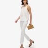 Top a spalline con inserto in pizzo Vintage