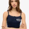 Top a spalline con stampa e bottoni Athletic Essentials