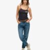 Top a spalline con stampa e bottoni Athletic Essentials